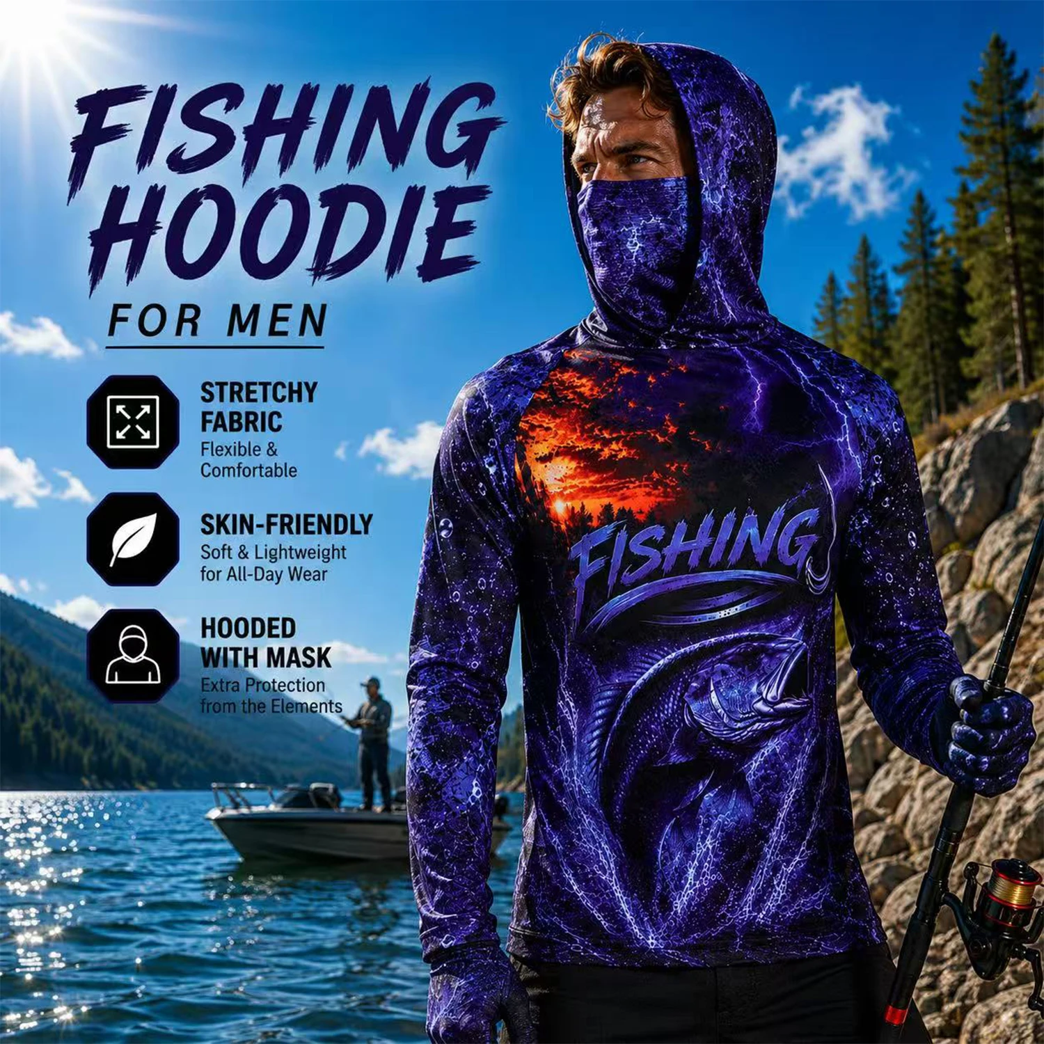Fishing Shirt Uv Protection - Kaos Pancing Lengan Panjang Berbahan Poliester