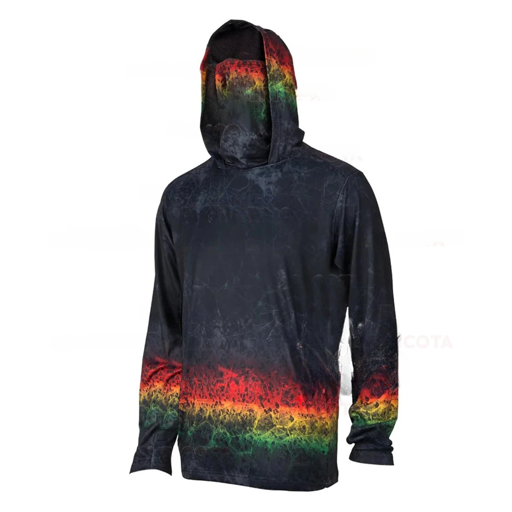 Fishing Shirt Uv Protection - Kaos Hoodie Pancing Pria dengan Perlindungan