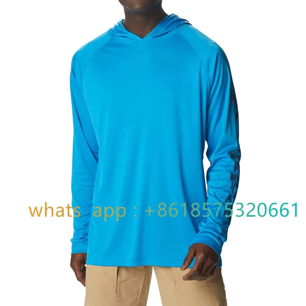Kaos Hoodie Pria Anti UV UPF 5 - Fishing Shirt Uv Protection ulasan dan harga