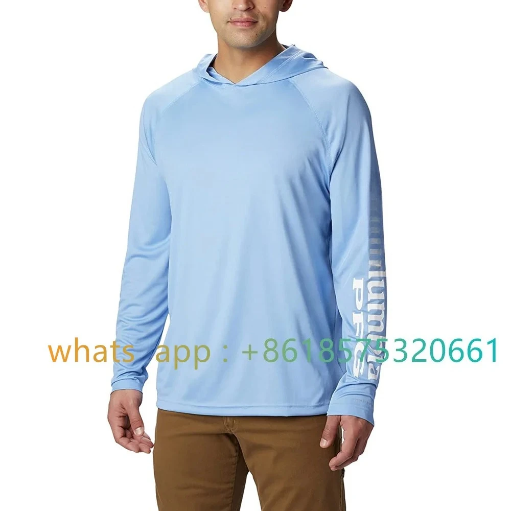 Kaos Hoodie Pria Anti UV UPF 5 - Fishing Shirt Uv Protection ulasan dan harga