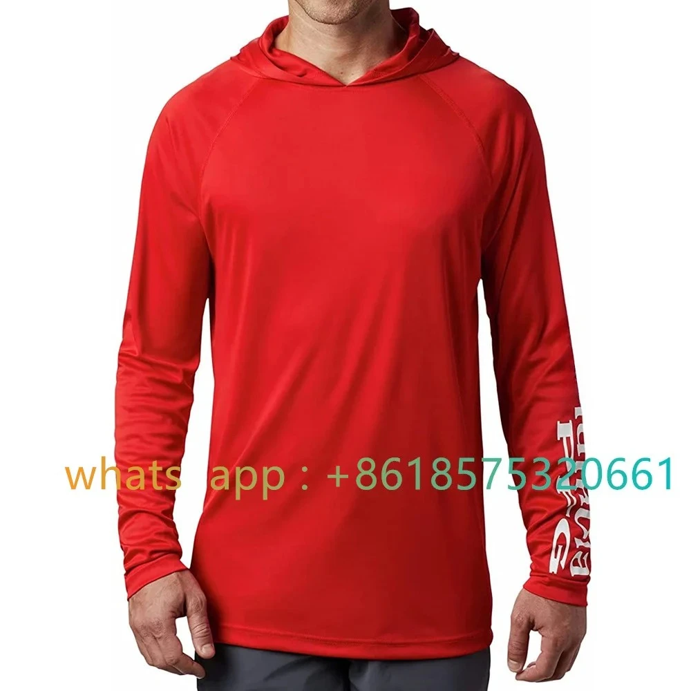 Kaos Hoodie Pria Anti UV UPF 5 - Fishing Shirt Uv Protection ulasan dan harga